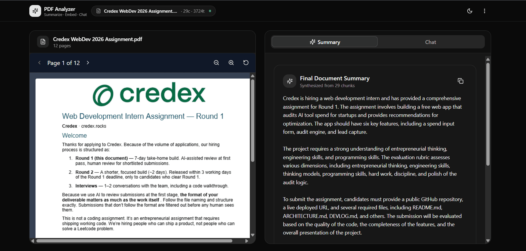 PDF Analyzer - AI Powered Document Processing